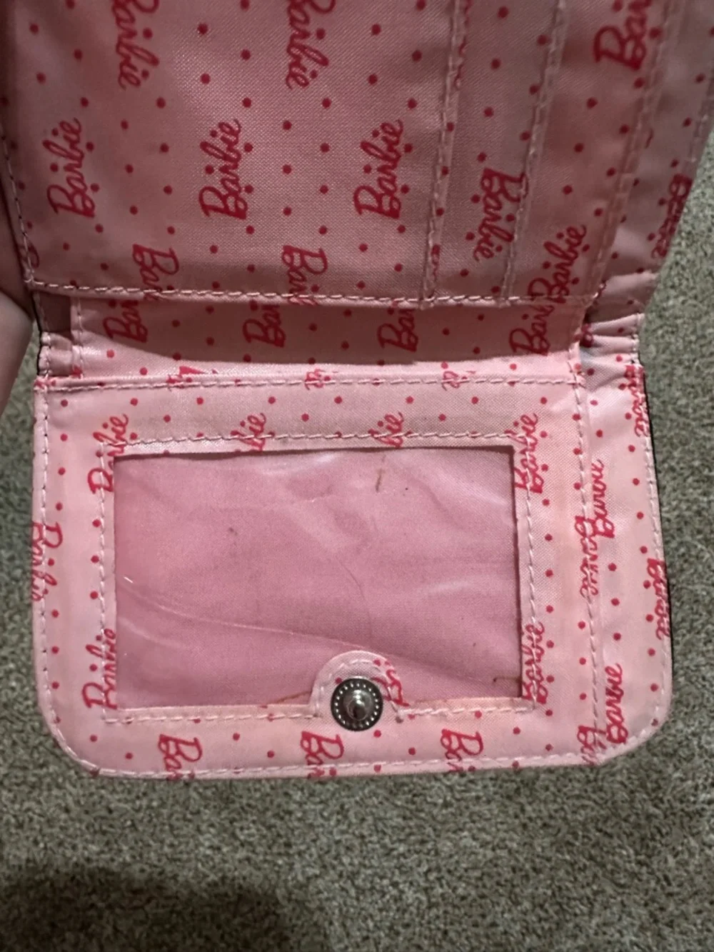 Girls Barbie vintage Black & Pink Cosmetic Pouch and Wallet Set - Picture 7 of 11